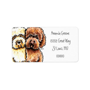 Étiquette Chocolat crème Labradoodles