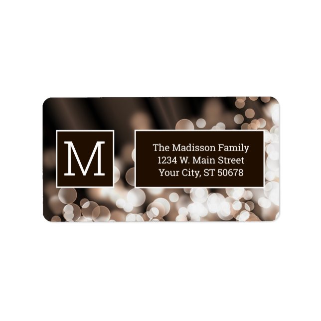 Étiquette Chocolat de Bokeh Abstrait (Devant)