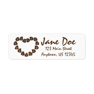 Étiquette Chocolat Drop Candy Coeur Saint Valentin Sucres