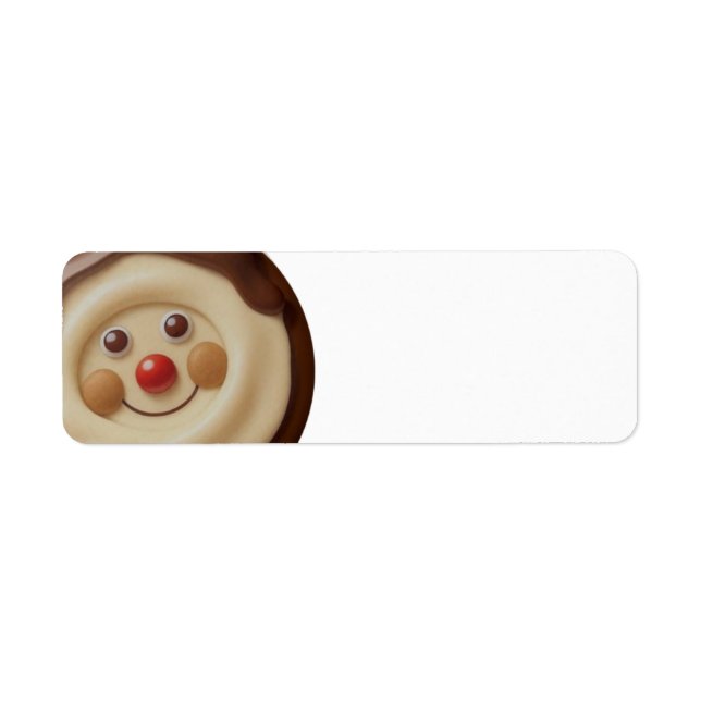 Étiquette Chocolat Jolly Cookie/Adresse de retour (Devant)