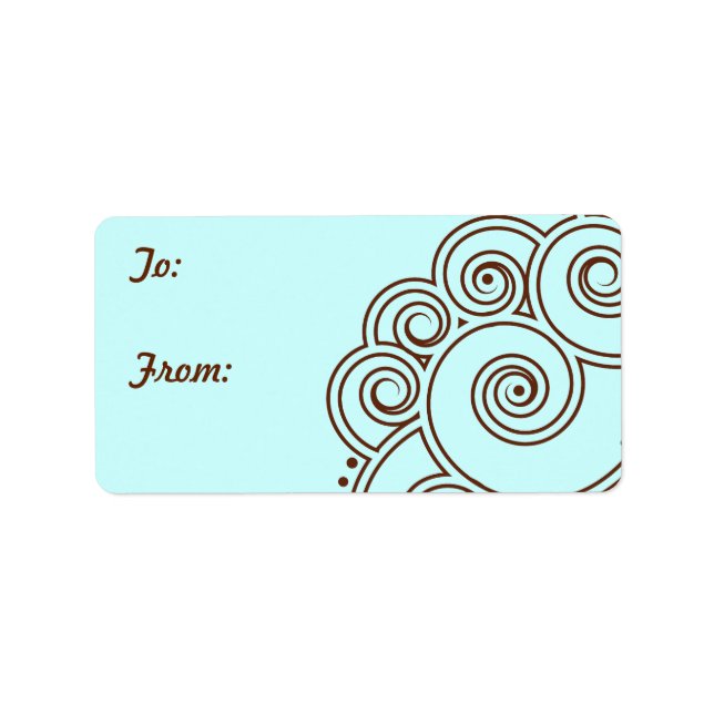 Étiquette Choisissez n'importe quelle couleur Charming Swirl (Devant)