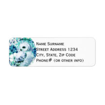 Chouette à neige Dreamcatcher Vert et bleu Turquoi