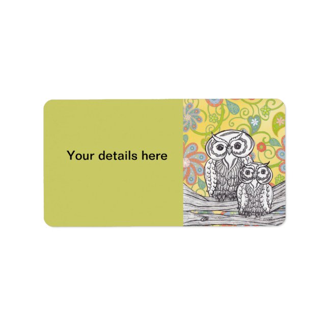 Étiquette Chouettes 03 (Devant)