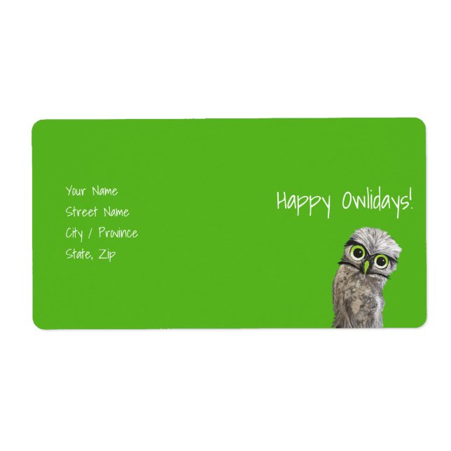 Étiquette Chouettes bractées (Devant)