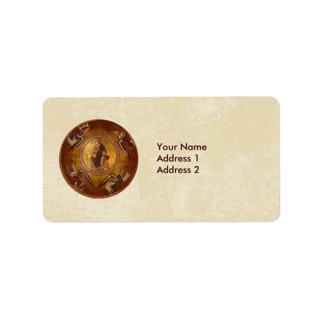 Étiquette Christ Pantakrator Icône chrétienne (Devant)