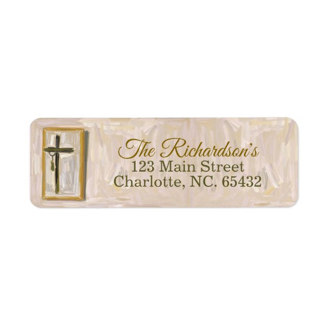Étiquette Christian Cross Return Address Label (Devant)