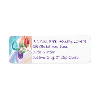 Étiquette Christmas Balls Custom Address Labels