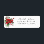 Étiquette Christmas Berries&Pine Red Floral Retour Adresse 2<br><div class="desc">Remplissez vos invitations ou cartes de voeux avec vos étiquettes d'adresse de retour de Noël Berries & Pine Red Floral. Pour utiliser le étiquette de adresse - choisissez parmi deux polices cursives, une police d'impression ou une police de nom long pour le nom. Vous pouvez utiliser une 3ème ligne pour...</div>