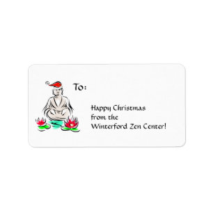 Étiquette Christmas Buddha Label