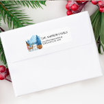 Étiquette Christmas Deer & Landcape Adresse<br><div class="desc">Étiquette de adresse de Noël et de paysage spécifique au client. Faites ressortir vos voeux de vacances avec nos étiquettes de adresse de Noël éditables, avec un design rustique et intemporel avec des polices de caractères élégantes et des accents feuillus. Quick & Easy : Personnalisez le étiquette avec votre nom...</div>