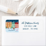 Étiquette Christmas Eve in Town Family Return Address Labels<br><div class="desc">Heart warming family Holiday return address labels with an small illustration of people going around town on a snowy Christmas Eve . They're easy to personalize with your name and address .
© ArianeC Illustrations-All rights reserved</div>