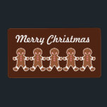 Étiquette Christmas Gingerbread Labels<br><div class="desc">Cute gingerbread boy cookies decorate these Christmas labels. The design is from original art.</div>