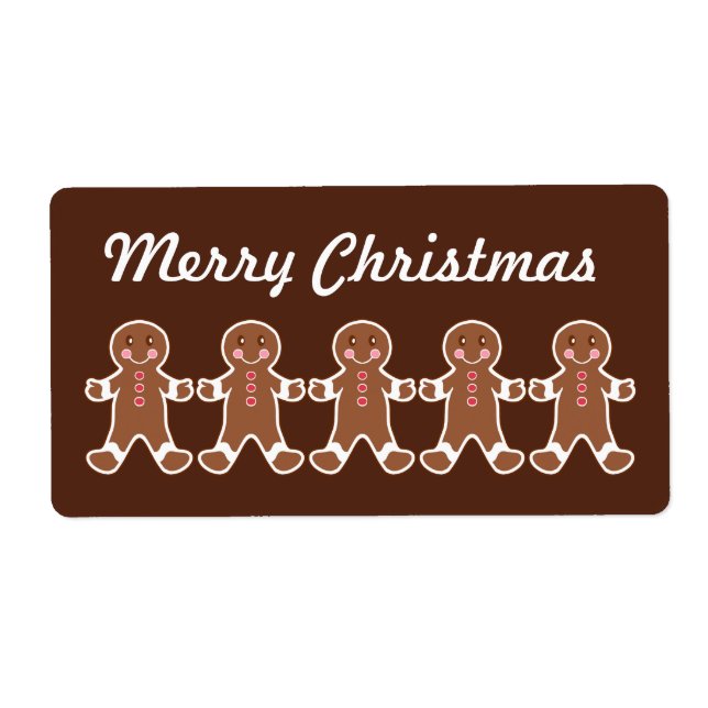 Étiquette Christmas Gingerbread Labels (Devant)