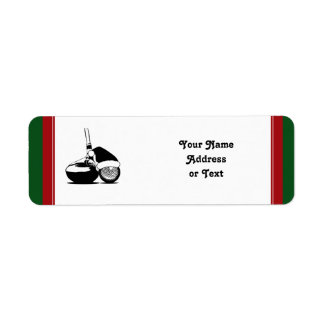 Étiquette Christmas Golf Ball and Club