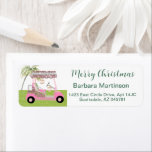Étiquette Christmas Golf Lady Thème Retour Adresse<br><div class="desc">Juste une charmante petite scène de Noël — cependant,  pensez à une petite carte de golf sur le dessus — personnalisez avec votre adresse,  bien sûr. Toute question ou demande de design par courriel : charmdesignstudio@rcn.com et nous serons heureux de vous aider.</div>