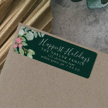 Étiquette Christmas Greenery Happiest Holidays Adresse<br><div class="desc">Ces étiquettes d'adresse de retour Happiest Holidays sont parfaites pour une simple carte de vacances ou une invitation. Le design des vacances d'hiver est composé d'eucalyptus vert sauge doux et de plantes modernes avec des sprigs de baies rouges classiques.</div>