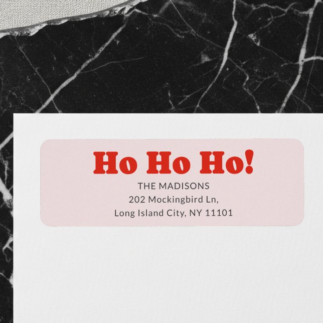 Étiquette Christmas Ho Ho Ho Retro (Créateur téléchargé)