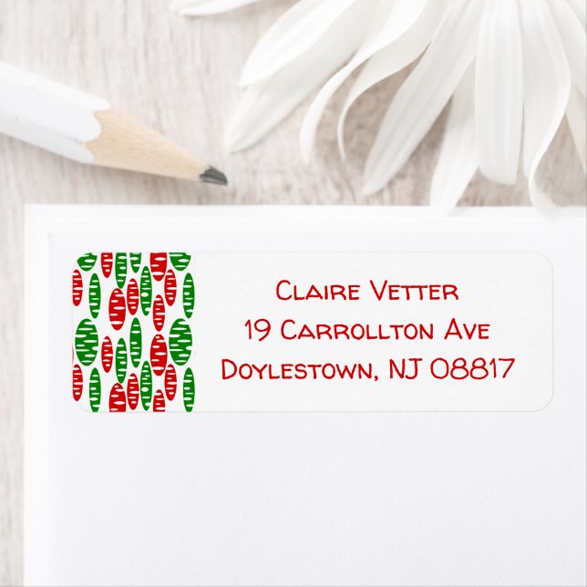 Étiquette Christmas Holey Ovals (En situation)