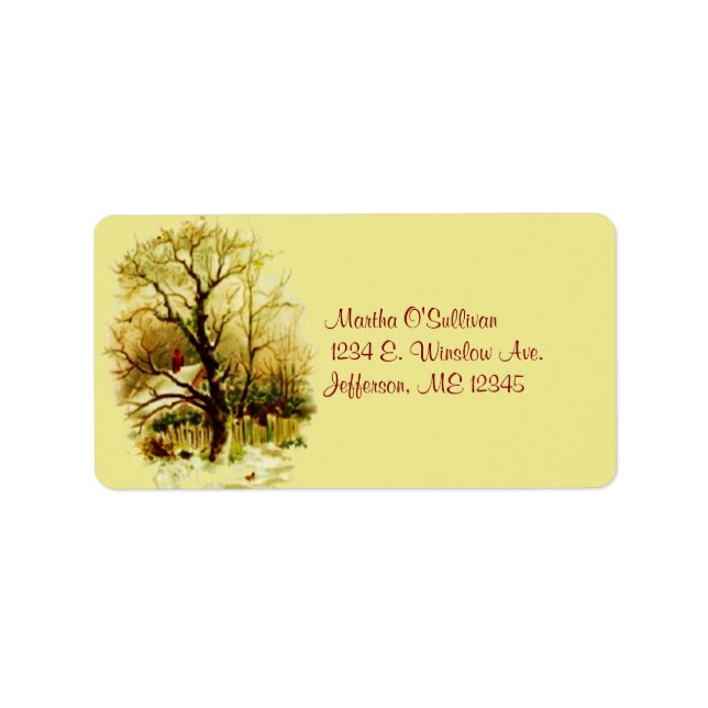 Étiquette Christmas Home Shipping Labels (Devant)