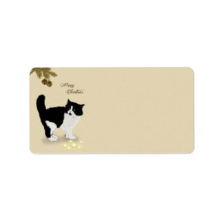 Étiquette Christmas Kitten