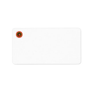 Étiquette Christmas Ladybug Red White and Green Address