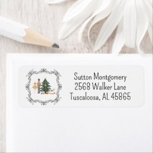 Étiquette Christmas Nutcracker Crest Adresse