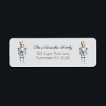 Étiquette Christmas Nutcracker Watercolor Adresse de retour<br><div class="desc">Ces étiquettes d'adresse de retour de casse-noix modernes et élégantes sont parfaites pour tous vos besoins d'affranchissement. Vous pouvez personnaliser cette conception en cliquant sur "Personnaliser ce modèle" ou si vous souhaitez modifier la police, les couleurs arrière - plans ou organiser les éléments de conception d'une manière différente, vous pouvez...</div>