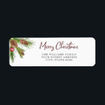 Étiquette Christmas Pine Cone Green Adresse de retour Label<br><div class="desc">Christmas Pine Cone Greenery Adresse de retour Label.</div>