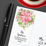 Étiquette Christmas Poinsettia Floral Holiday Adresse<br><div class="desc">poinsettia roses,  fleurs d'hiver,  pins et feuilles saints accentuent ces étiquettes d'adresse de retour. invitations MATCHING et plus encore dans notre collection.</div>