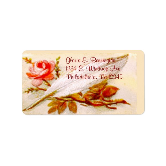 Étiquette Christmas Quill Address Labels (Devant)