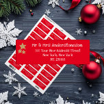 Étiquette Christmas Red Elegant Nom de script Rustique Adres<br><div class="desc">Christmas Red Elegant Script Name Rustic Étiquette de adresse. Cliquez sur Personnaliser ce modèle pour le customiser rapidement et facilement avec le nom et l'adresse. Étiquettes d'adresse de retour de Noël personnalisables pour votre courrier de vacances. Le Christmas Red Elegant Script Name Rustic Étiquette de adresse, fait partie de la...</div>