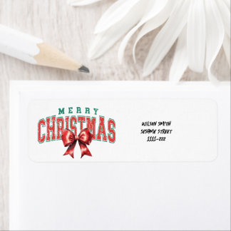Étiquette Christmas Return Address Label