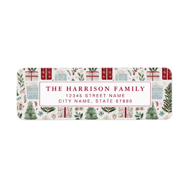 Étiquette Christmas Return Address Labels (Devant)