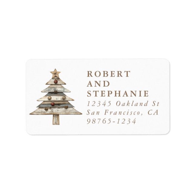 Étiquette Christmas Tree Return Address Label (Devant)