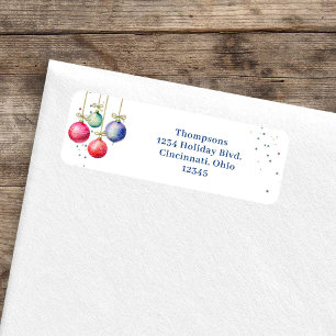 Étiquette Christmas Watercolor