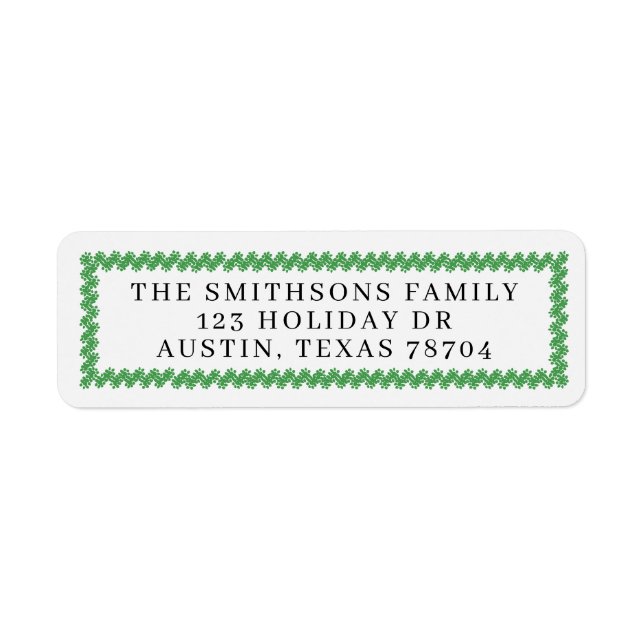 Étiquette Christmas Wreath Mailing Labels (Devant)