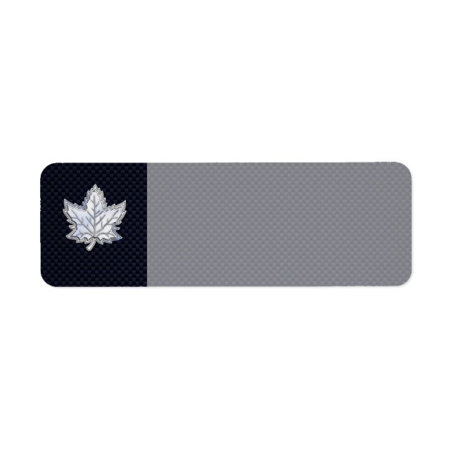 Étiquette Chrome comme feuille d'érable sur l'impression de  (Devant)