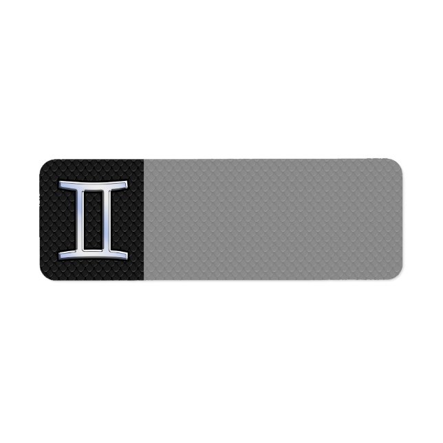 Étiquette Chrome comme Gemini signe Zodiac (Devant)