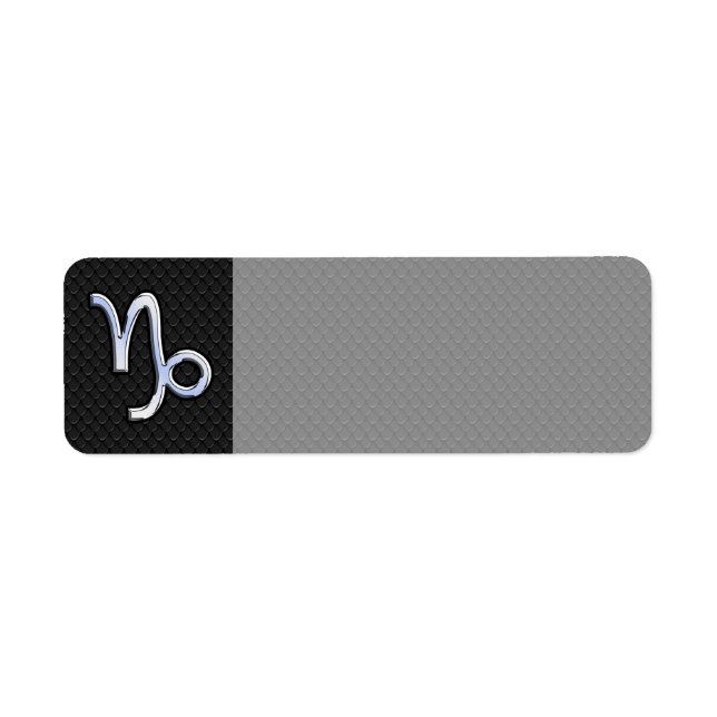 Étiquette Chrome Style Capricorn Zodiac Connexion style serp (Devant)
