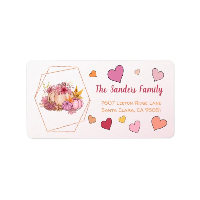 Étiquette Chute dans l'amour Bonjour doux Petits Coeurs Citr (Devant)