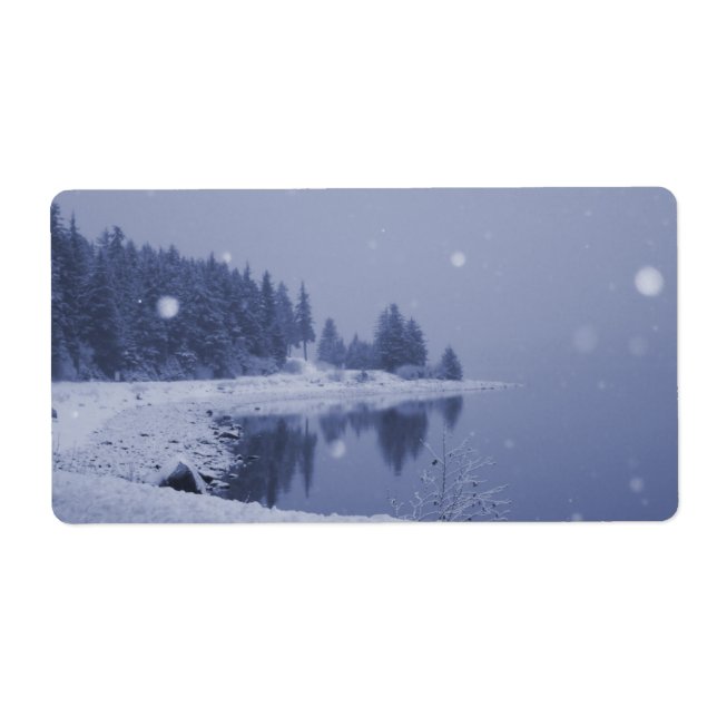 Étiquette Chute de neige au bord de la mer (Devant)