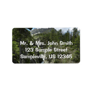 Étiquette Chutes d'Appistoki et pic au parc national Glacier