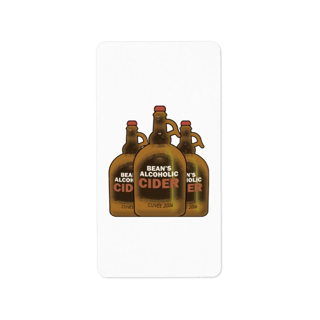 Étiquette Cidre de haricot (Devant)
