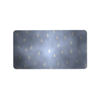 Étiquette Ciel orageux pluvieux. Gris et Bleu.