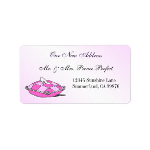 Étiquette Cinderella Slipper Coussin rose Nouvelle adresse É