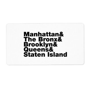 Étiquette Cinq arrondissements ~ New York City