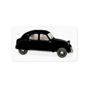 Étiquette Citroen noir 2CV
