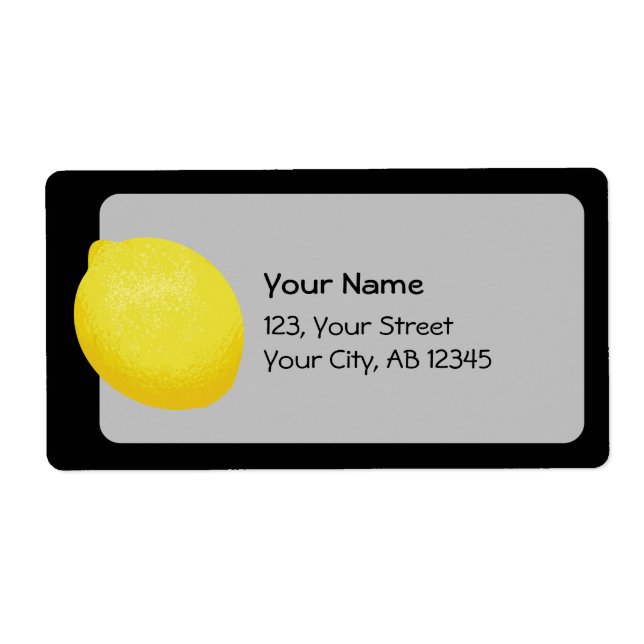 Étiquette Citron (Devant)
