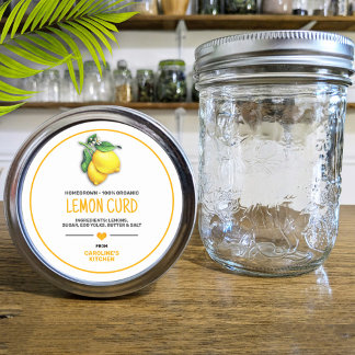 Étiquette citron canning Jar