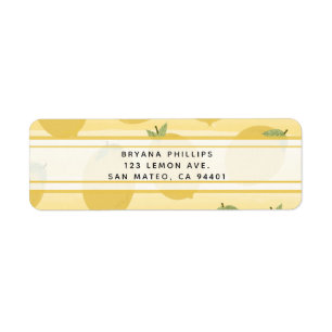 Étiquette Citrons jaunes Aquarelle Fruit été Fruit Frappe Fa